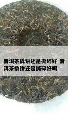 普洱茶撬饼还是撕碎好-普洱茶撬饼还是撕碎好喝