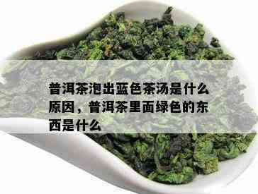 普洱茶泡出蓝色茶汤是什么原因，普洱茶里面绿色的东西是什么