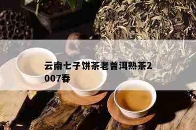 云南七子饼茶老普洱熟茶2007春