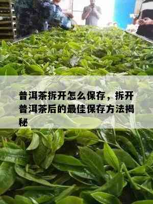 普洱茶拆开怎么保存，拆开普洱茶后的更佳保存方法揭秘