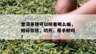 普洱茶饼可以掰着喝么嘛，掰碎存放，切开，用手掰吗？