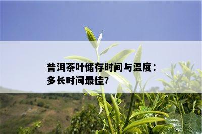 普洱茶叶储存时间与温度：多长时间更佳？