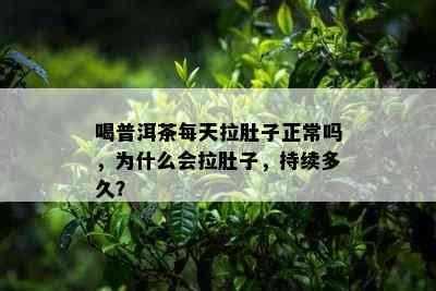 喝普洱茶每天拉肚子正常吗，为什么会拉肚子，持续多久？