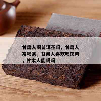 甘肃人喝普洱茶吗，甘肃人常喝茶，甘肃人喜欢喝饮料，甘肃人能喝吗