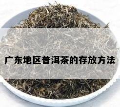 广东地区普洱茶的存放方法