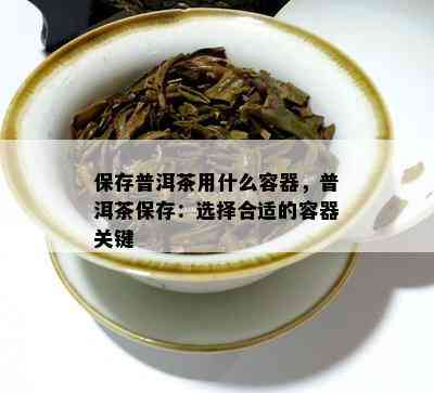 保存普洱茶用什么容器，普洱茶保存：选择合适的容器关键