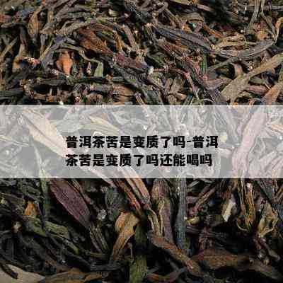 普洱茶苦是变质了吗-普洱茶苦是变质了吗还能喝吗