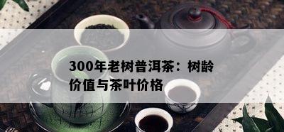 300年老树普洱茶：树龄价值与茶叶价格