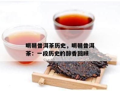 明朝普洱茶历史，明朝普洱茶：一段历史的醇香回顾