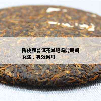 陈皮和普洱茶减肥吗能喝吗女生，有效果吗