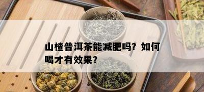 山楂普洱茶能减肥吗？如何喝才有效果？