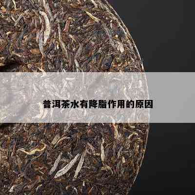 普洱茶水有降脂作用的原因