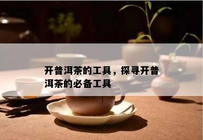 开普洱茶的工具，探寻开普洱茶的必备工具