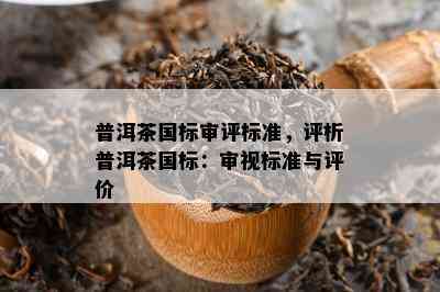 普洱茶国标审评标准，评析普洱茶国标：审视标准与评价