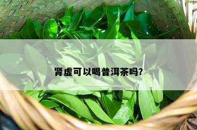 肾虚可以喝普洱茶吗？