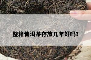 整箱普洱茶存放几年好吗？