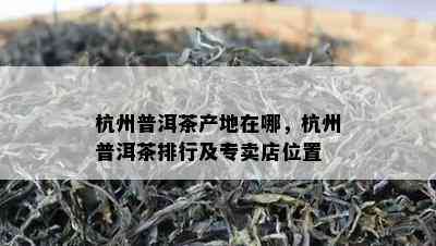 杭州普洱茶产地在哪，杭州普洱茶排行及专卖店位置