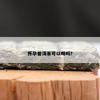 怀孕普洱茶可以喝吗？