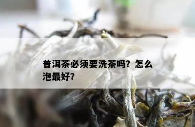 普洱茶必须要洗茶吗？怎么泡更好？