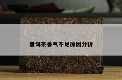 普洱茶香气不足原因分析