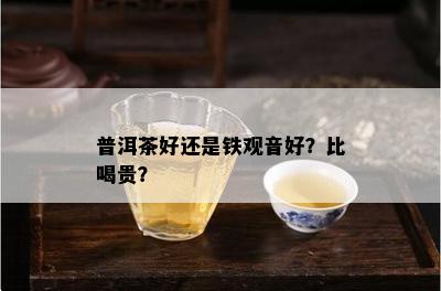 普洱茶好还是铁观音好？比喝贵？