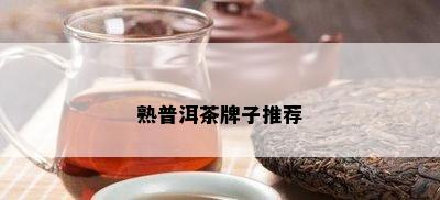 熟普洱茶牌子推荐