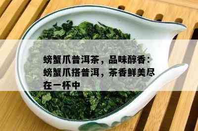 螃蟹爪普洱茶，品味醇香：螃蟹爪搭普洱，茶香鲜美尽在一杯中