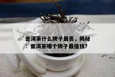 普洱茶什么牌子最贵，揭秘：普洱茶哪个牌子最值钱？