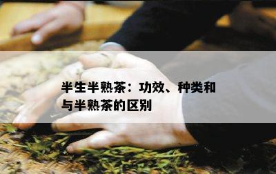 半生半熟茶：功效、种类和与半熟茶的区别