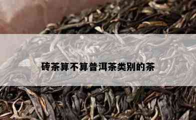 砖茶算不算普洱茶类别的茶