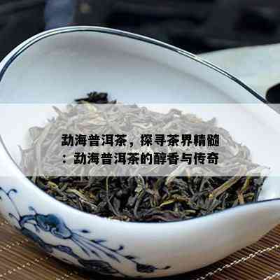 勐海普洱茶，探寻茶界精髓：勐海普洱茶的醇香与传奇