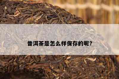 普洱茶是怎么样保存的呢?