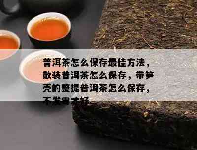 普洱茶怎么保存更佳方法，散装普洱茶怎么保存，带笋壳的整提普洱茶怎么保存，不发霉才好