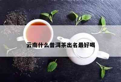 云南什么普洱茶出名更好喝