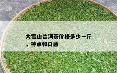 大雪山普洱茶价格多少一斤，特点和口感