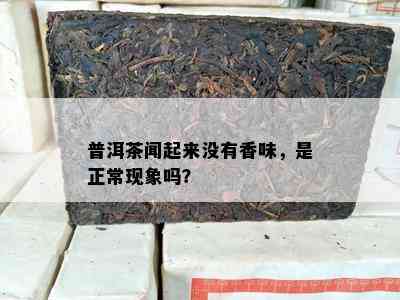 普洱茶闻起来没有香味，是正常现象吗？