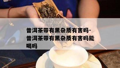 普洱茶带有黑杂质有害吗-普洱茶带有黑杂质有害吗能喝吗