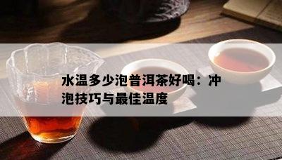 水温多少泡普洱茶好喝：冲泡技巧与更佳温度