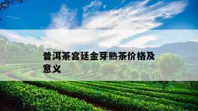 普洱茶宫廷金芽熟茶价格及意义