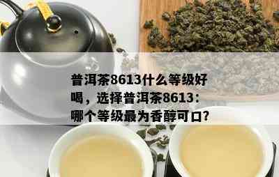 普洱茶8613什么等级好喝，选择普洱茶8613：哪个等级最为香醇可口？