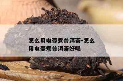 怎么用电壶煮普洱茶-怎么用电壶煮普洱茶好喝