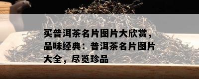 买普洱茶名片图片大欣赏，品味经典：普洱茶名片图片大全，尽览珍品