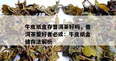 牛皮纸盒存普洱茶好吗，普洱茶爱好者必读：牛皮纸盒储存法解析