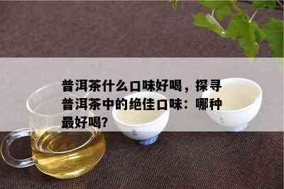 普洱茶什么口味好喝，探寻普洱茶中的绝佳口味：哪种更好喝？