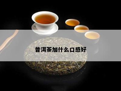 普洱茶加什么口感好