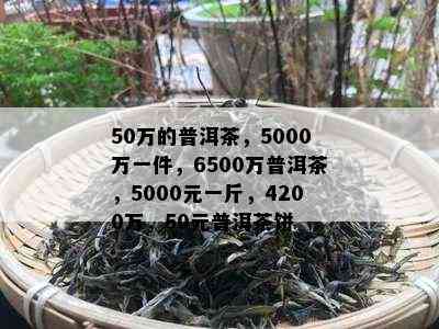 50万的普洱茶，5000万一件，6500万普洱茶，5000元一斤，4200万，50元普洱茶饼