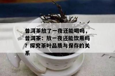 普洱茶放了一夜还能喝吗，普洱茶：放一夜还能饮用吗？探究茶叶品质与保存的关系