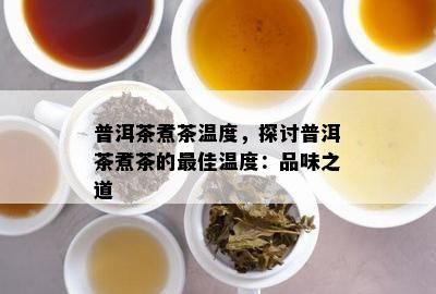 普洱茶煮茶温度，探讨普洱茶煮茶的更佳温度：品味之道