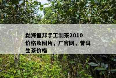 勐海恒邦手工制茶2010价格及图片，厂官网，普洱生茶价格