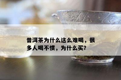 普洱茶为什么这么难喝，很多人喝不惯，为什么买？